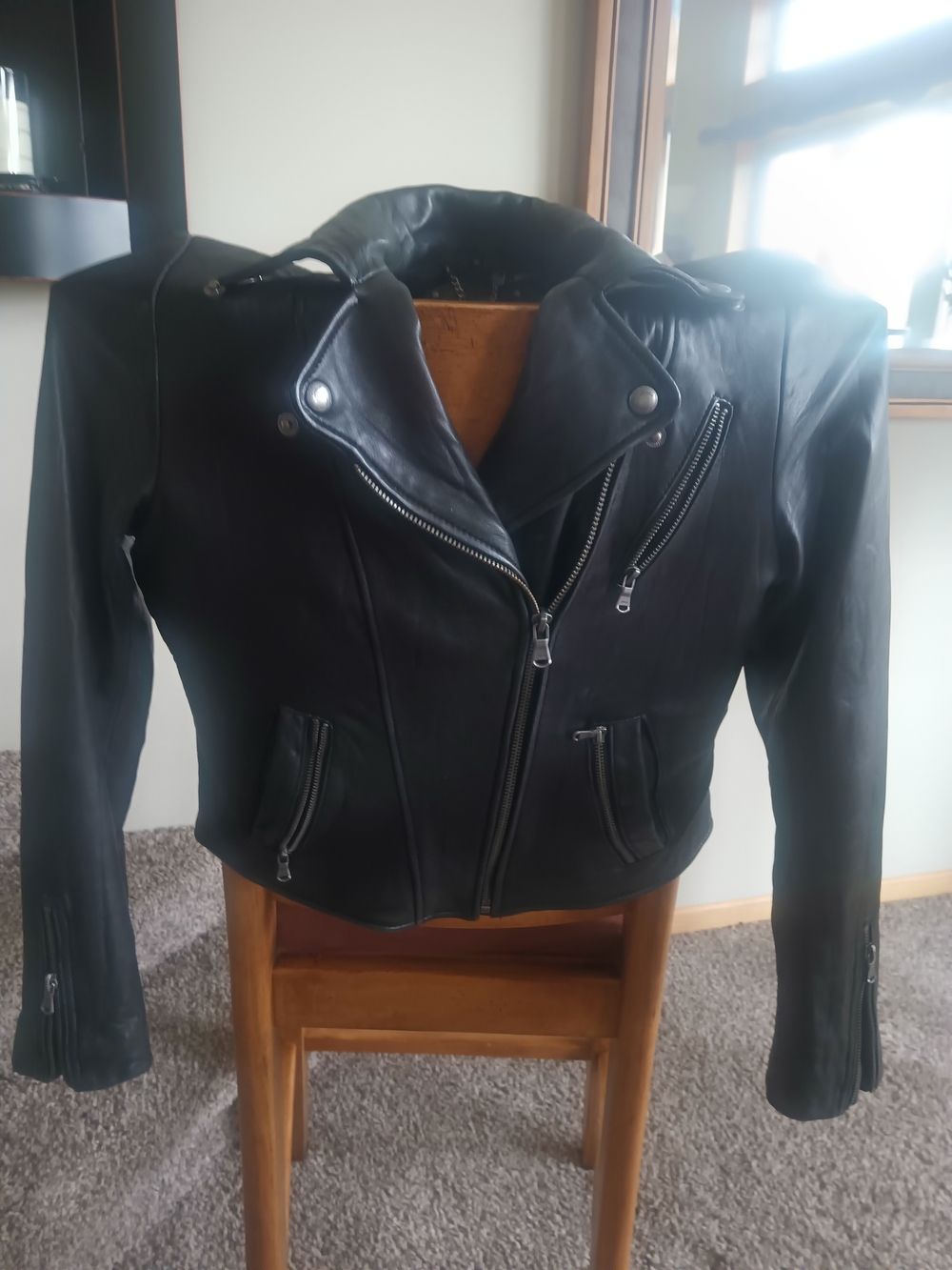 Guess Lamb Leather Moto Jacket